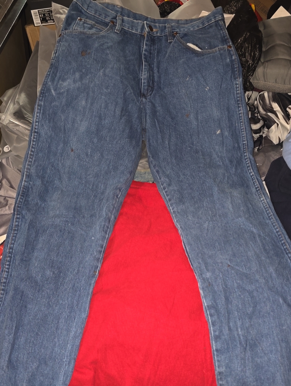 Wrangler Straight-Leg Blue Denim Jeans